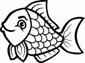 Image result for Black and White Clip Art of a Fish