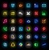 Image result for Neon Desktop Icons