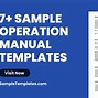 Image result for A Smple of Operation Manual