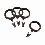 Image result for Oil Rubbed Bronze Curtain Rings with Clips