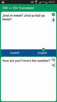 Image result for Google Translate English to Swahili