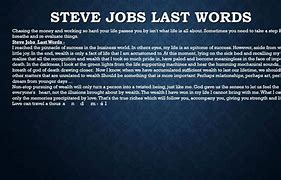 Image result for Steve Jobs Last Words Before Dying