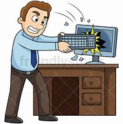 Image result for A Man Angry Face at Computer