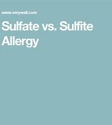 Image result for Sulfur Allergy Symptoms