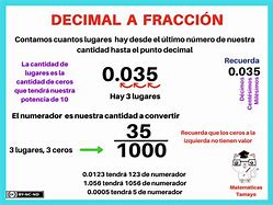 Image result for Convertir Fracciones a Decimales Y Vice Versa Ejemplos