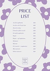 Image result for Nail Price List Background