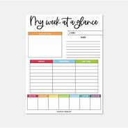 Image result for Weekly Planner Template Free