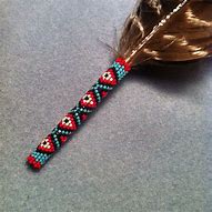 Image result for Beaded Feather Pattern