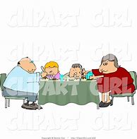 Image result for Family Sitting at Dinner Table Clip Art