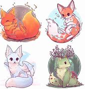 Image result for Mythical Fox Drawings Cute
