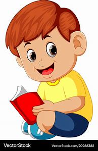 Image result for Clip Art of a Bloy Reading a Book