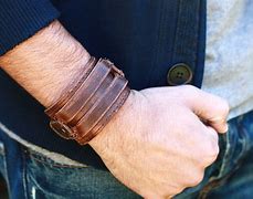 Image result for Leather Cuff Bracelets for Men
