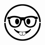 Image result for Nerd Emoji Black and White