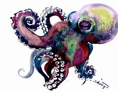 Image result for Purple Octopus Painting