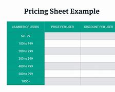 Image result for Pricing Schedule Example