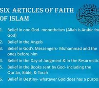 Image result for 6 Articles of Faith Islam