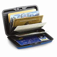 Image result for Credit Card Wallet Metal Plated