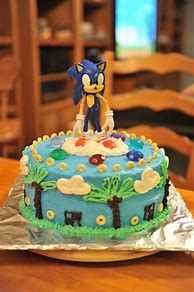 Image result for Sonic Birthday Cake Designs