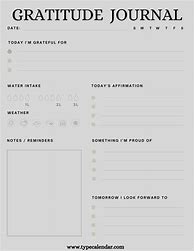 Image result for Gratitude Journal Template Word