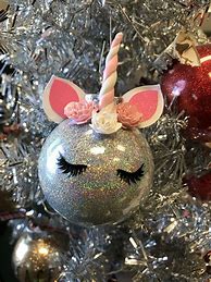 Image result for Glitter Unicorn Ornament