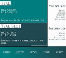 Image result for Teal Color Meaning