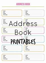 Image result for Large Print Address Book Template