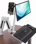 Image result for Monitor Arm with Keyboard Tray