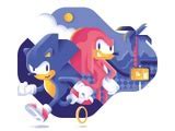 Image result for Red and Blue Sonic and Knuckles