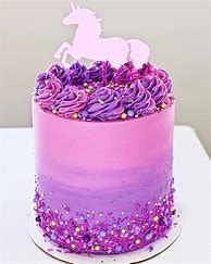 Image result for Purple Unicorn Birthday Cake
