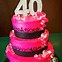 Image result for 2 Tier 40th Birthday Cake