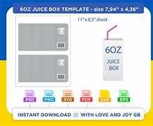 Image result for Juice Box Template Die Cut
