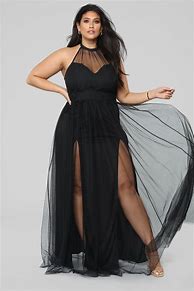 Image result for Plus Size Long Black Casusal Dress