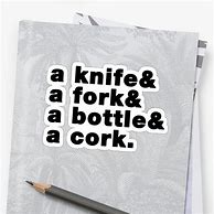 Image result for Knife Fork Bottle Cork