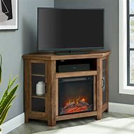 Image result for Corner TV Stand with Fireplace