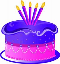 Image result for Purple Birthday Cake Clip Art