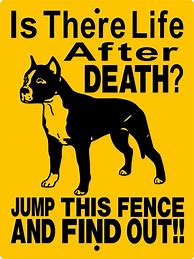 Image result for Pitbull Dog Signs