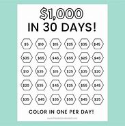 Image result for 30-Day Savings Challenge Printable