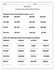 Image result for Ordering Whole Numbers