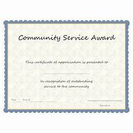 Image result for Community Award Certificate