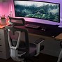 Image result for Ultra Wide Desk Setup