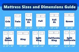 Image result for Standard Bed Mattress Sizes