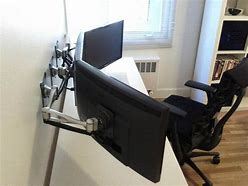 Image result for Dual Monitor Cubicle