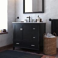 Image result for Black 36 Inch Bathroom Vanity
