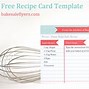 Image result for 3X5 Reciple Card Template