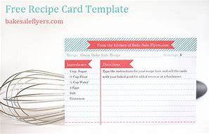 Image result for Free Recipe Card Templates 3X5