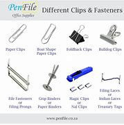 Image result for Types of File Clips