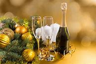 Image result for Christmas Champagne and Flowers