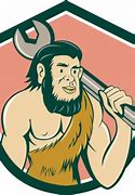 Image result for Cartoon Caveman Chisel Black and White