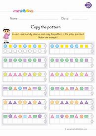 Image result for Pattern Activity Sheets