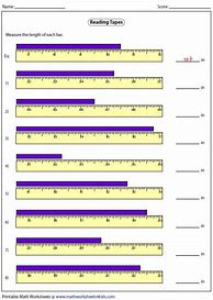 Image result for Measuring Tape Math Problems Worksheet